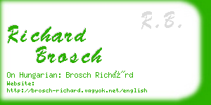 richard brosch business card